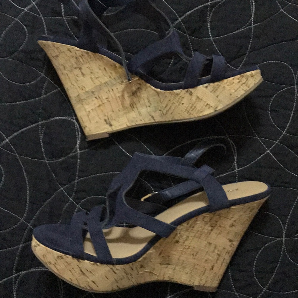 Navy blue wedges Sandals